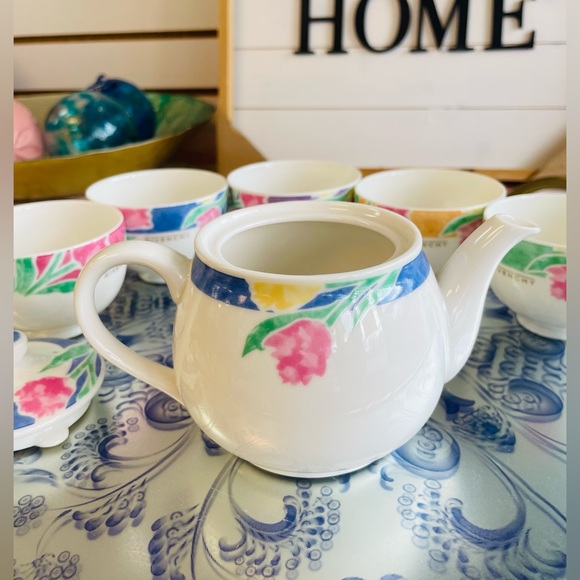 Givenchy Paris Yamaka Intl Tea Set Pot & Cups 5 Servings Floral Excellent - Picture 8 of 13